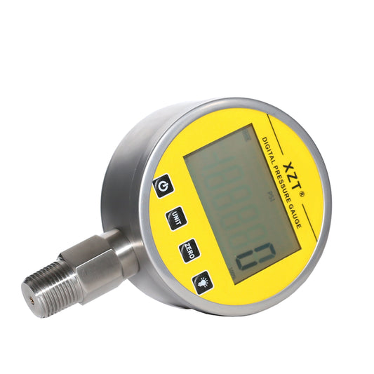 XZT 4" 0~700BAR/10000 PSI Digital Hydraulic Pressure Gauge with Black Protector,Pressure Manometer, Pressure Sensor Connector ,Base Entry