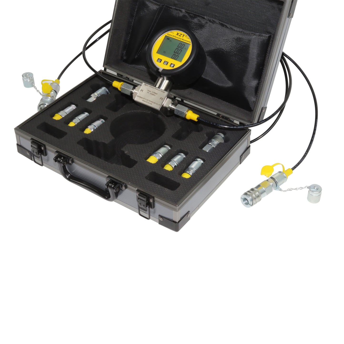 Free Shipping XZT 70MT Hydraulic Pressure Test Coupling Kit,Pressure gauges Set,Test Hose,digital pressure gauge for Repair Excavator Construction Machinery