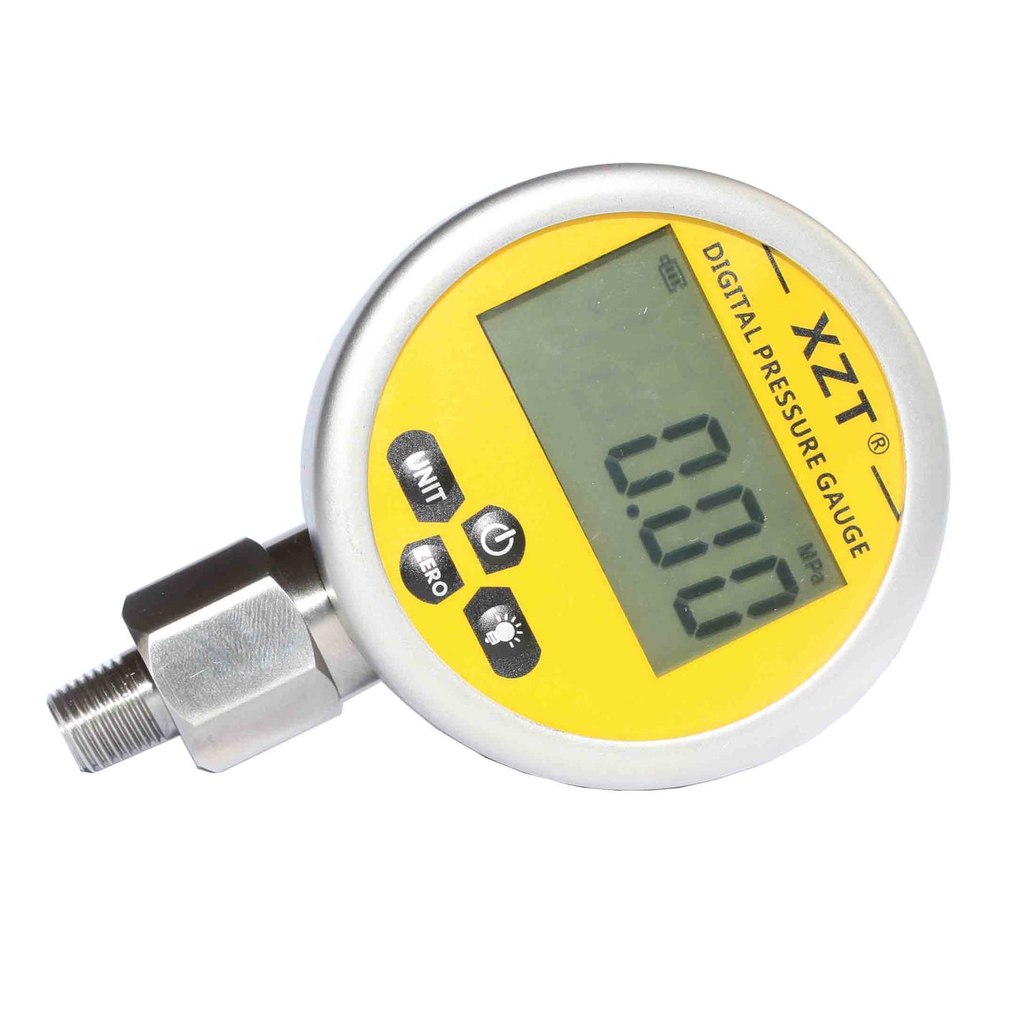 XZT 3.15" 0~700BAR/10000 PSI Digital Hydraulic Pressure Gauge with Black Protector,Pressure Manometer, Pressure Sensor Connector ,Base Entry