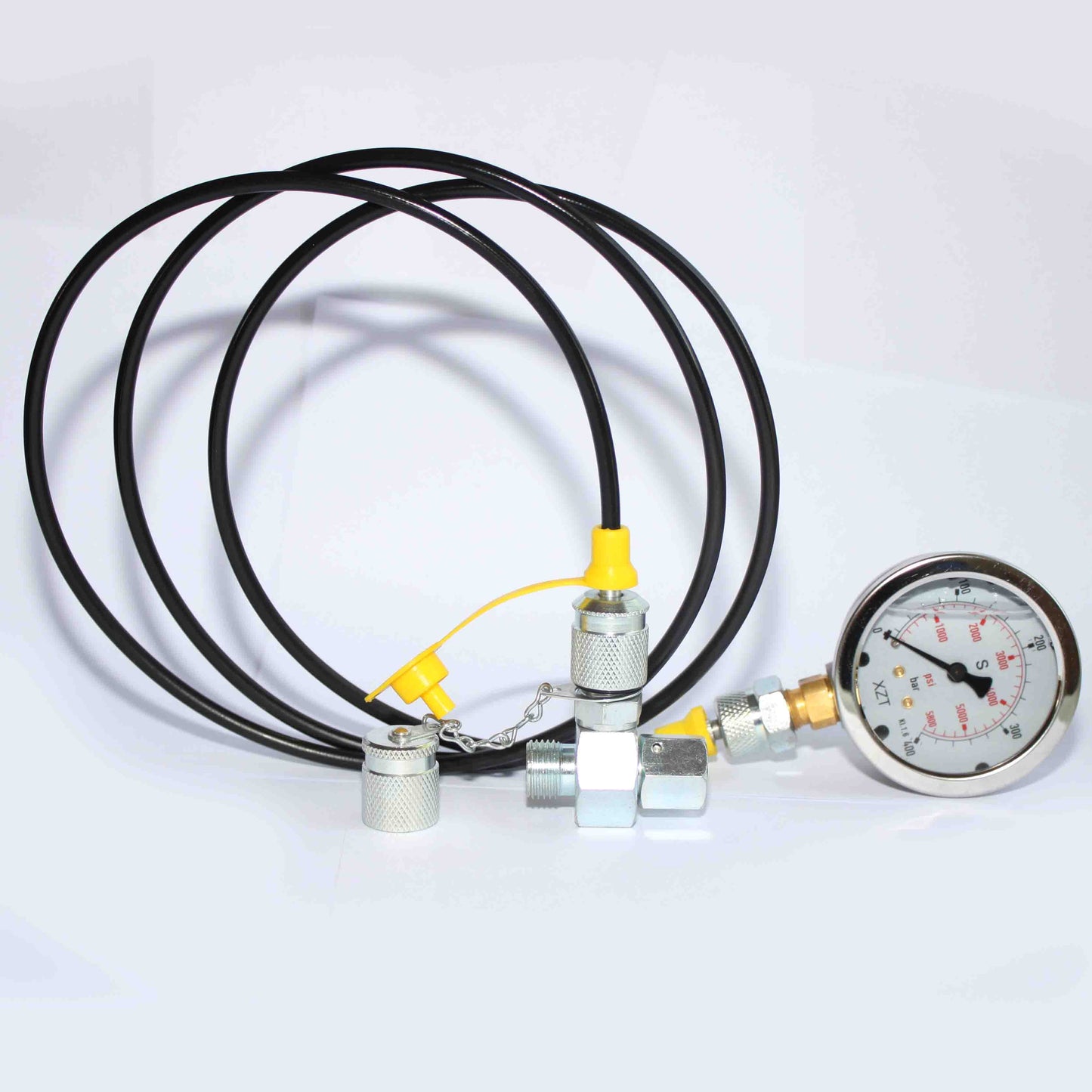 XZT M16*2-BSP1/4" female 600BAR/9000PSI Hydraulic pressure Test hose test coupling, Mini pressure hose, Pressure Gauge Hose