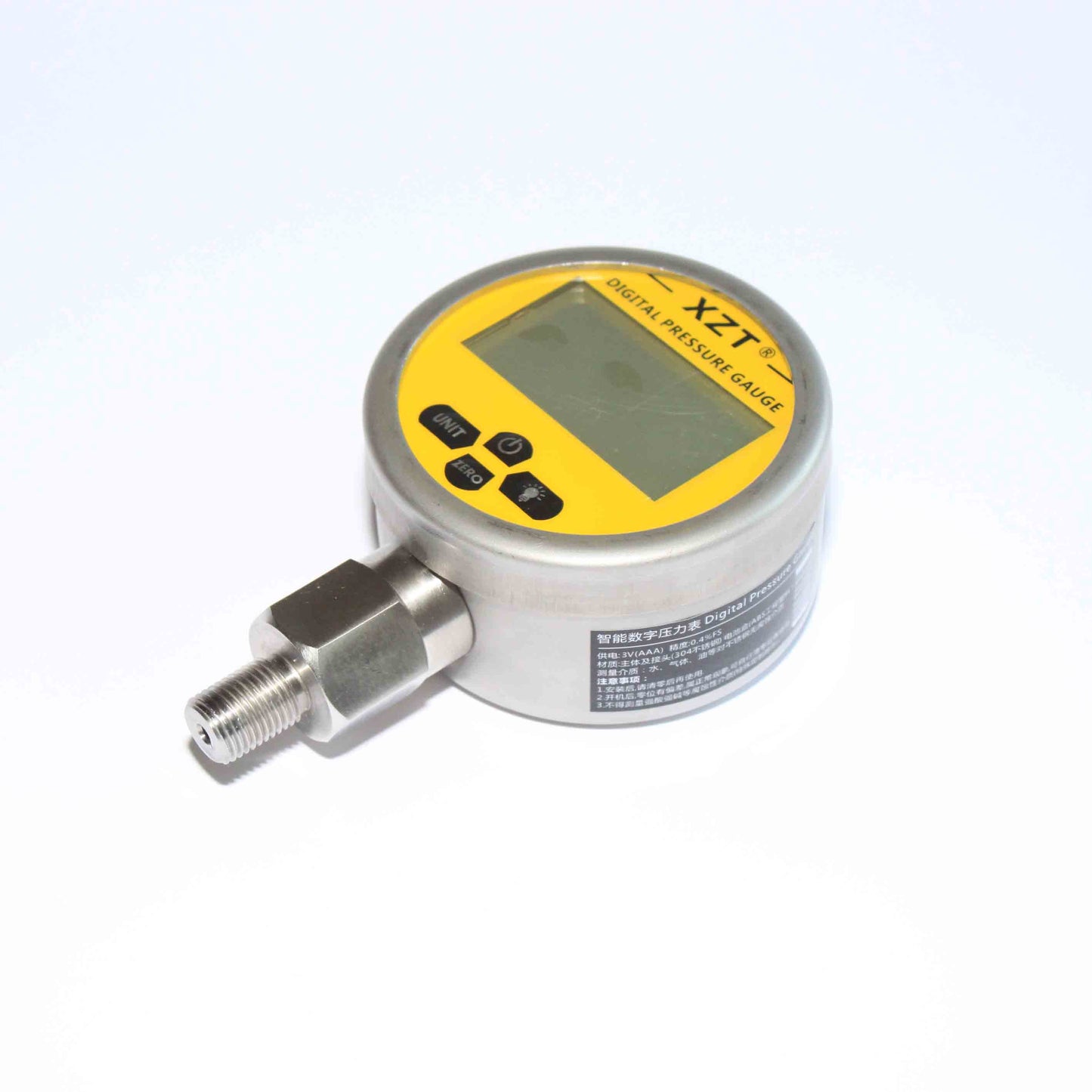 XZT 3.15" 0~700BAR/10000 PSI Digital Hydraulic Pressure Gauge with Black Protector,Pressure Manometer, Pressure Sensor Connector ,Base Entry