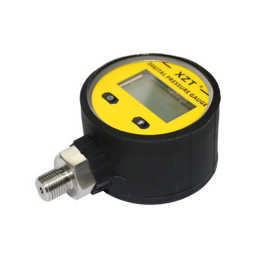 XZT 2.5" 250BAR/3600 PSI Digital Hydraulic Pressure Gauge with Protector ,Base Entry, Pressure Manometer, Pressure Sensor Connector