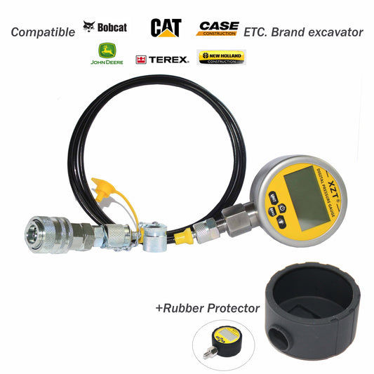 XZT 10000PSI Digital Hydraulic Pressure Test Coupling Kit,Repair Test Tools for Caterpiller Case John Deere Excavator