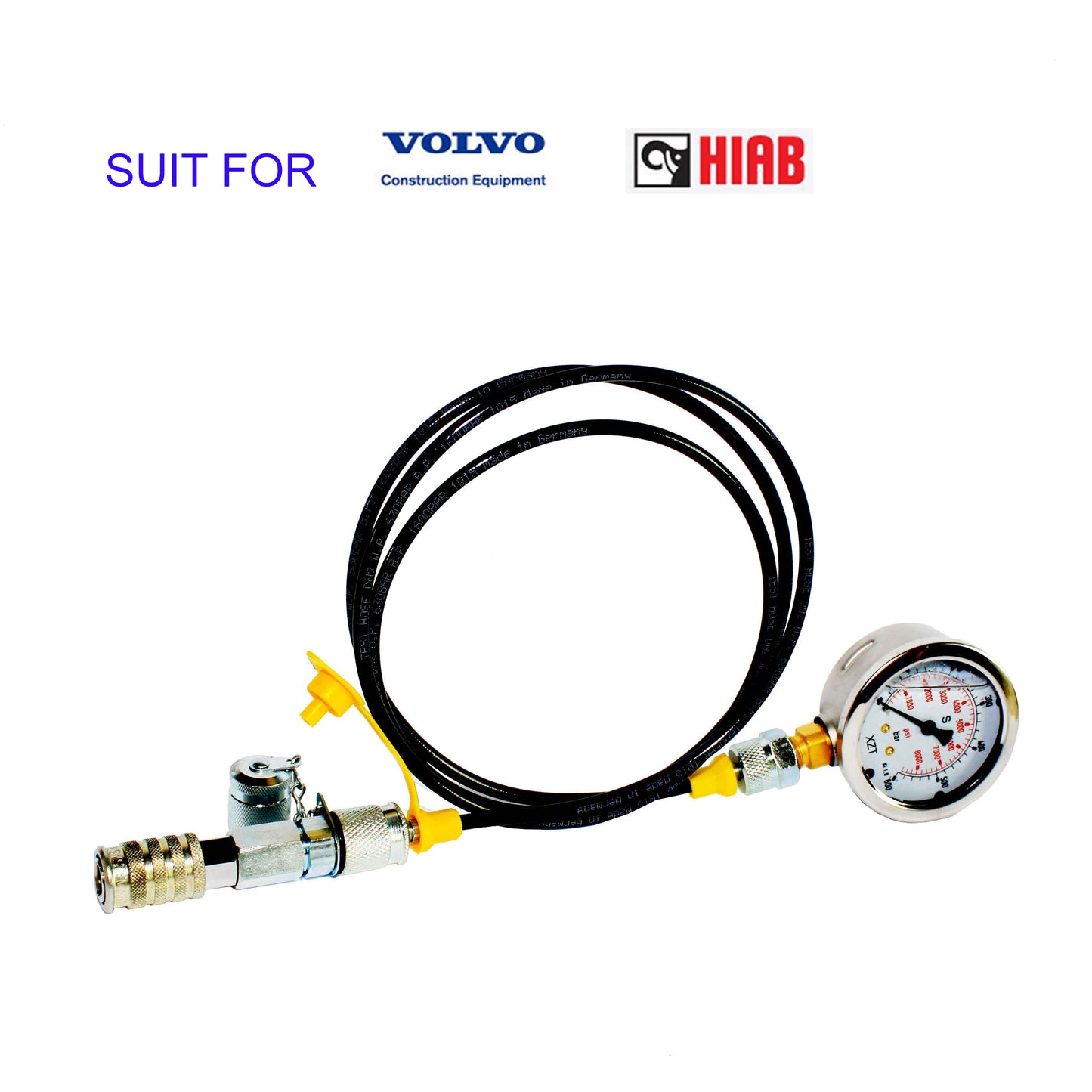 XZT 60C Excavator Repair tool,Hydraulic Pressure Test Coupling Kit,Pressure gauges Set,Test Hose,BSPP ORFS JIC Hydraulic Swivel Run tees Set for USA Japanese European Brand Excavator Construction Machinery