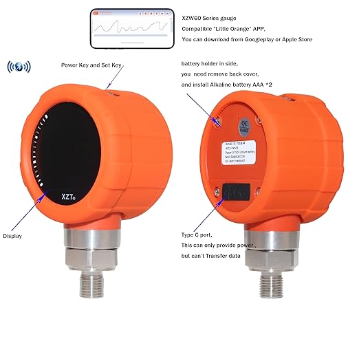 XZT 70MW Bluetooth Digital Hydraulic Pressure Test Coupling Kit,Bluetooth Pressure Gauge