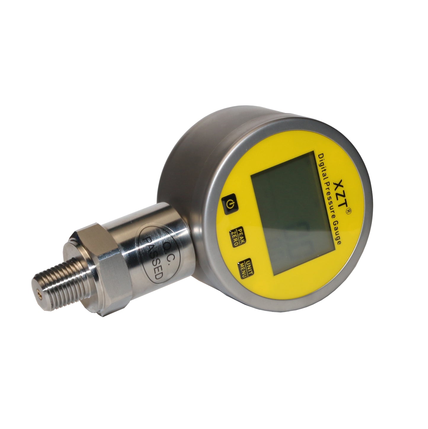 XZT 2.5" /60mm Digital Hydraulic Pressure Gauge with Protector ,Base Entry, Pressure Manometer, Pressure Sensor Connector