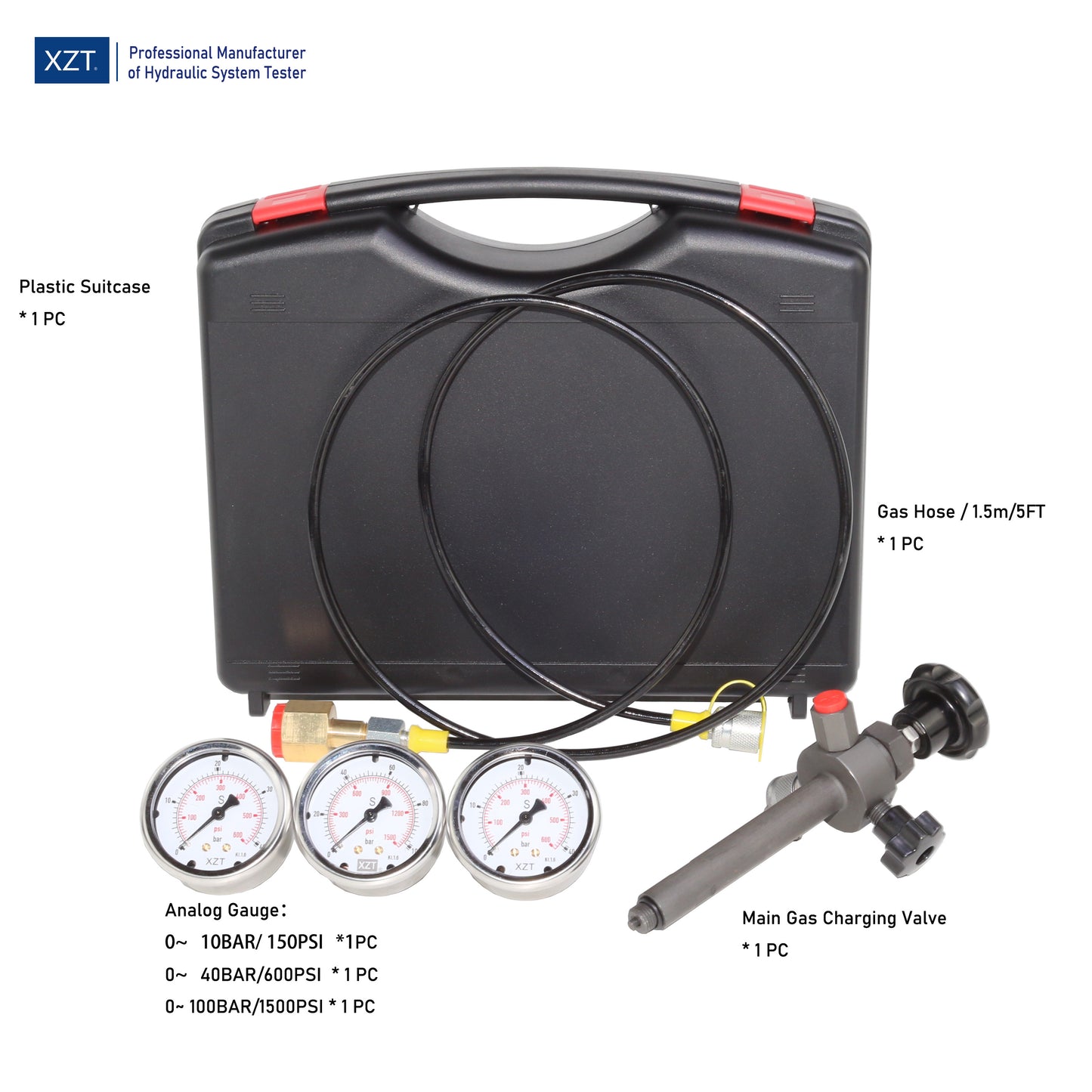 XZT GK-03 Free Shipping Nitrogen Charging kit for Montabert Rock Drill 86676017 86689163