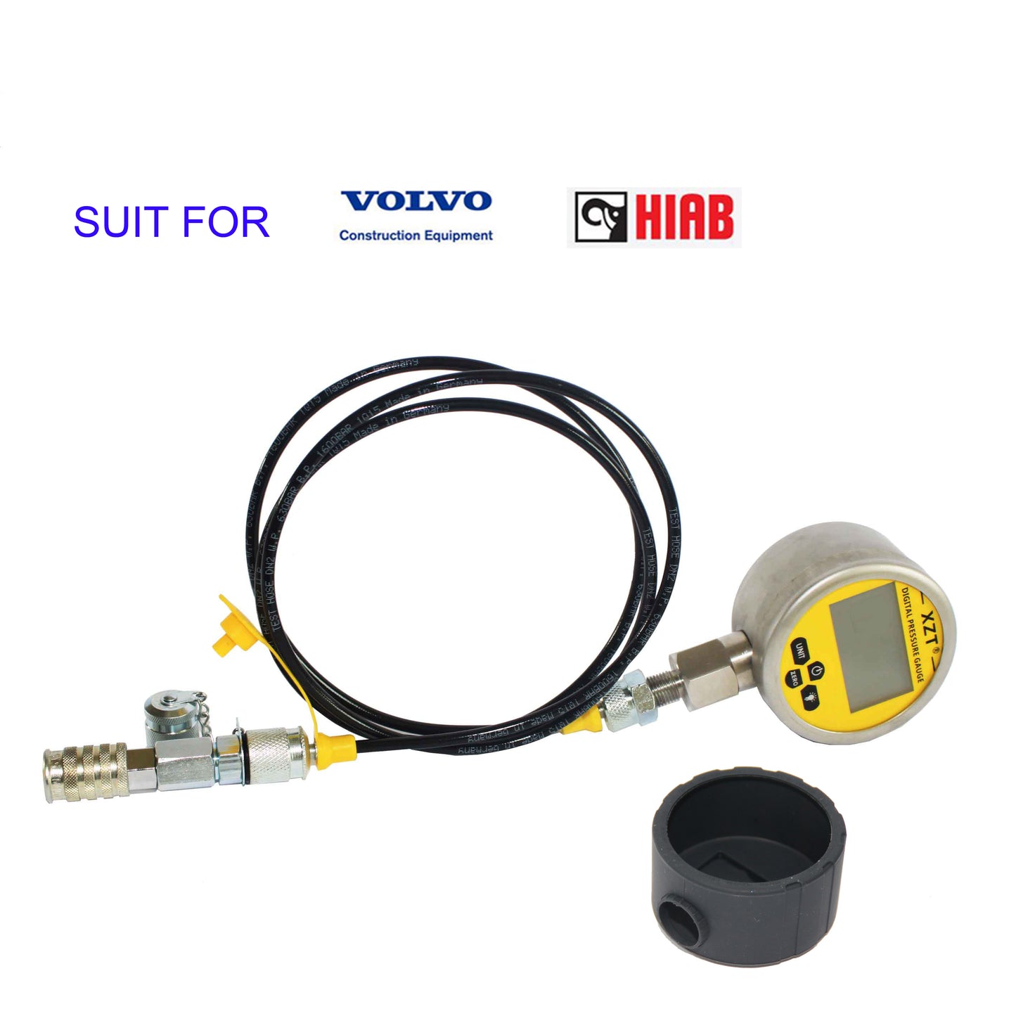 XZT 10000PSI Digital Hydraulic Pressure Test Coupling Kit,Repair Test Tools for Volvo Hiab Excavator