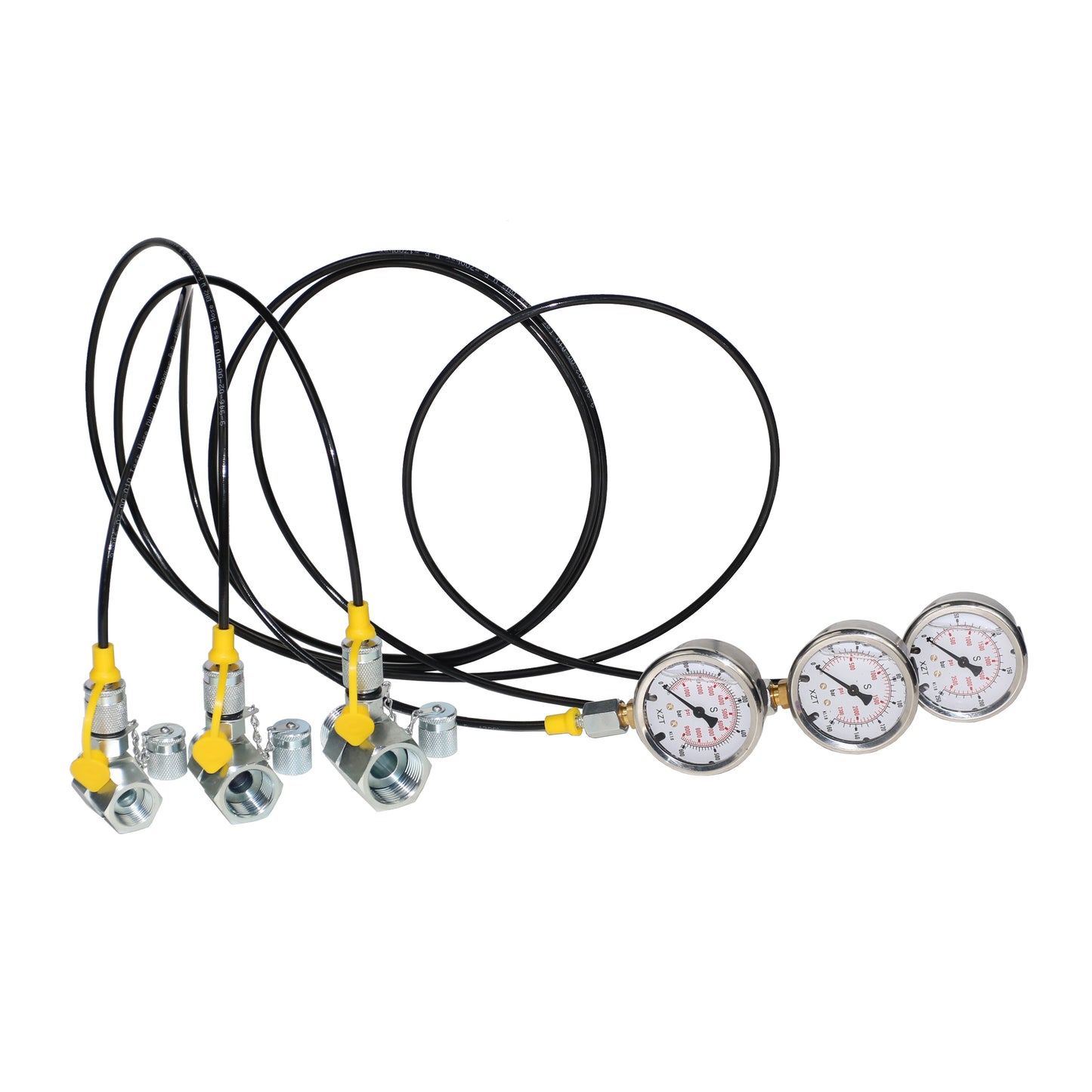 XZT 60A Free Shipping Digital Hydraulic Pressure Test Coupling Kit,Pressure Gauge,Test Hose,Test Point for Excavator Construction Machinery Repair