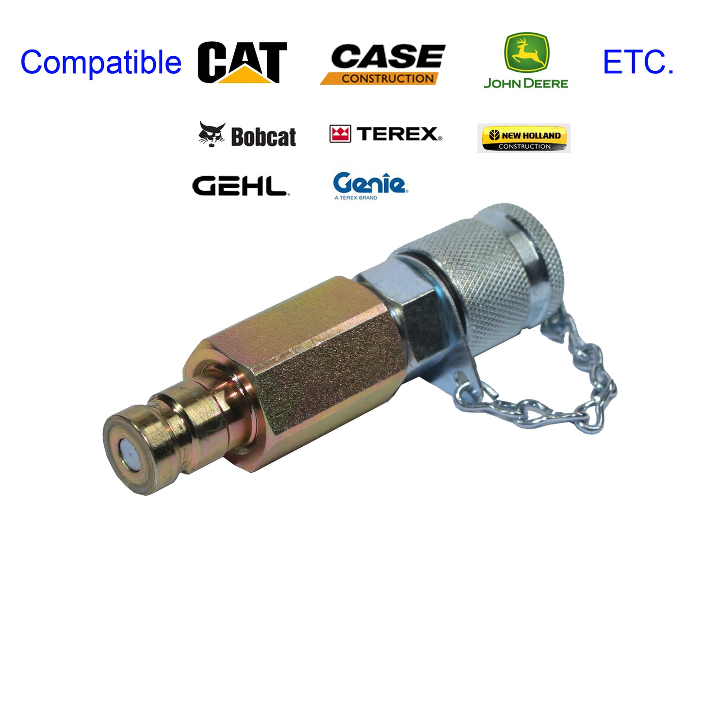 XZT Adap-CAT Hydraulic Pressure Test Coupling Kit, Compatible for Parker PD Series Coupler, Caterpillar Case John Deere etc Excavator Construction Machinery