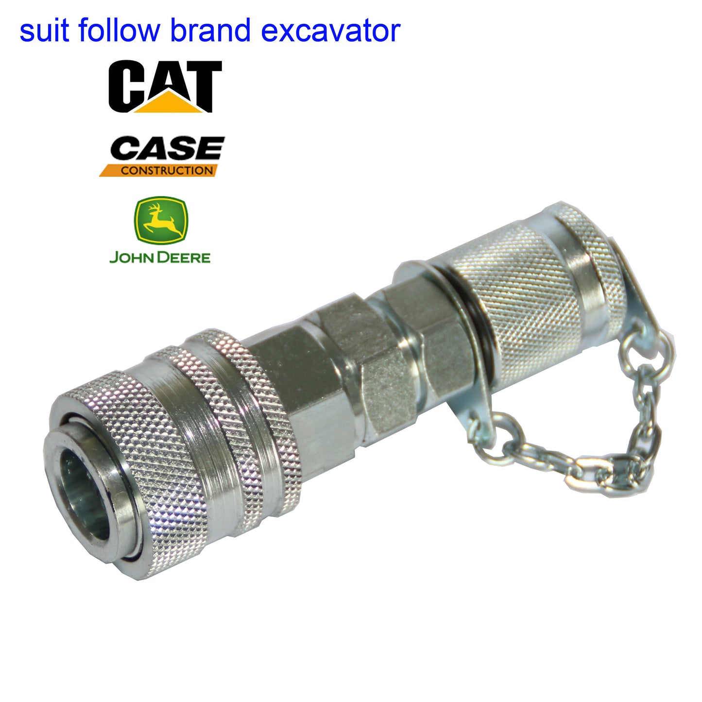 XZT Adap-CAT Hydraulic Pressure Test Coupling Kit, Compatible for Parker PD Series Coupler, Caterpillar Case John Deere etc Excavator Construction Machinery