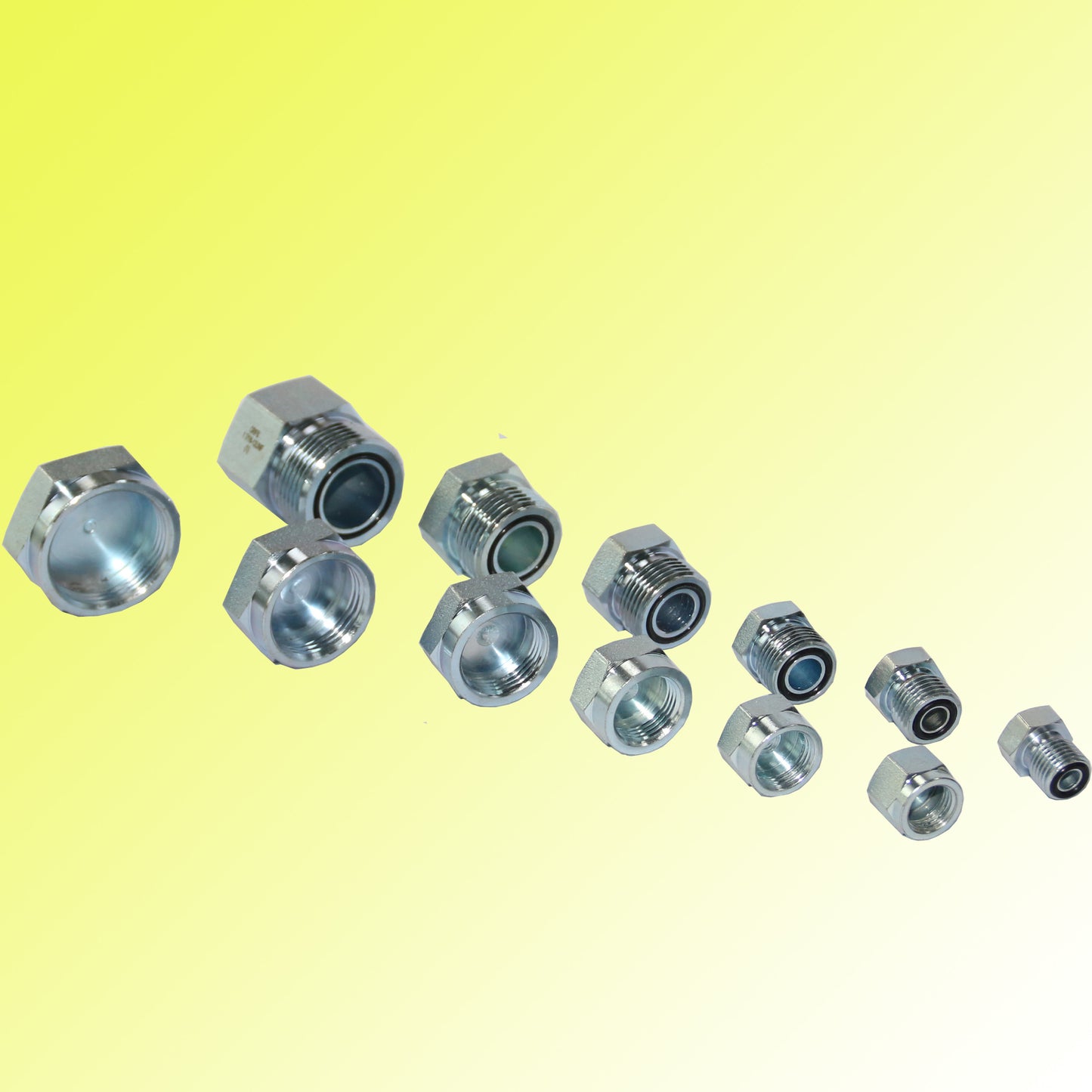 XZT 28 Pack JIC37 Cap and Plug Hydraulic Adapter Fittings for hydraulic system,Excavator Construction Machinery