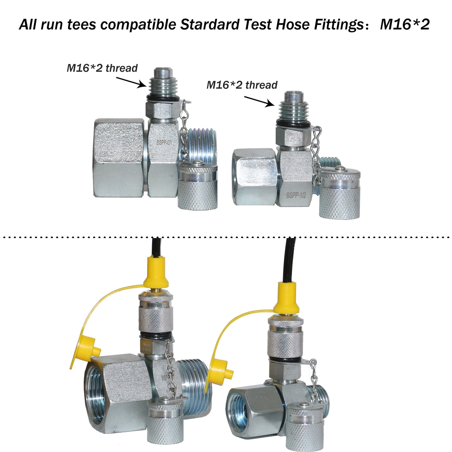 XZT ORFS JIC 37° BSPP DKO-24° JIS30°-metric Series,Hydraulic Swivel Run tees,hydrulic tee connector,Tester Coupling set for hydraulic system,Excavator Construction Machinery