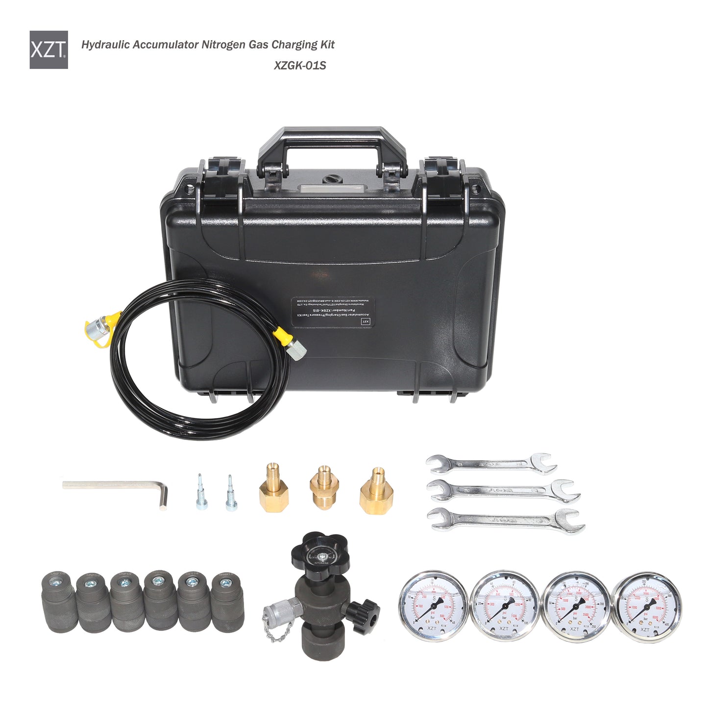 XZT GK-01S FREE SHIPPING Hydraulic Accumulator Nitrogen Charging System, Nitrogen Pressure Test Kit, Gas Charging Tools