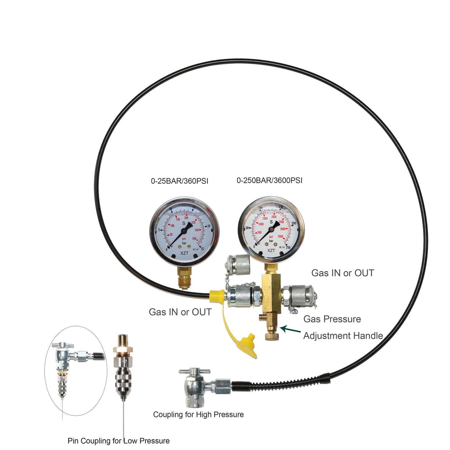 XZT S2 Free Shipping Aircraft Aviation Tools Schrader Gas Pressure kit,High Pressure Struct No Air Loss Coupler 556,Couplings for Shocks