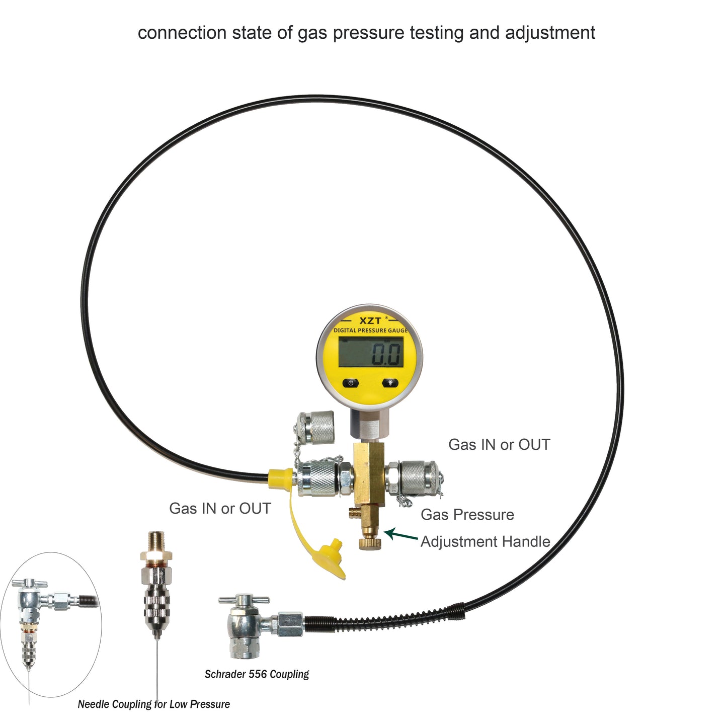 XZT S2D  Free Shipping Aircraft Aviation Tools Schrader Gas Pressure kit,High Pressure Struct No Air Loss Coupler 556,Couplings to Fill Shocks