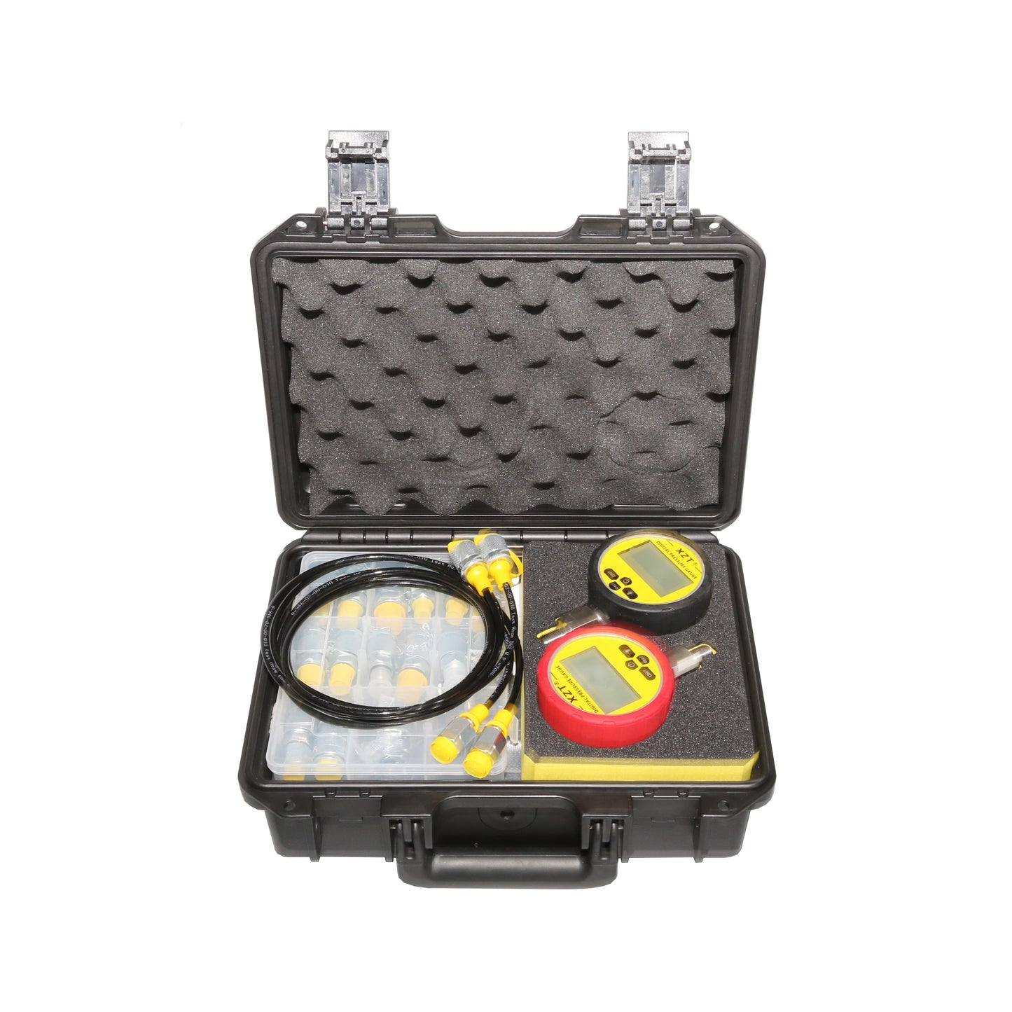 XZT 70U Hydraulic Pressure Test Coupling Kit,Pressure gauges Set,Test Hose,BSPP ORFS JIC Hydraulic Swivel Run tees for Repair Excavator Construction Machinery